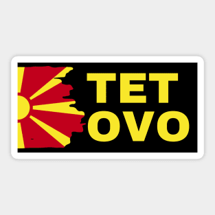 Tetovo City with North Macedonia Flag Design Sticker